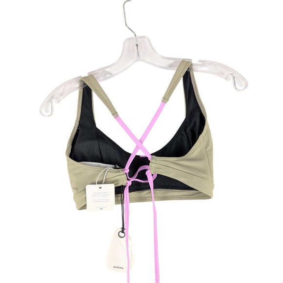 Prana Swimwear Women's Small Black Color Block Tulum Top NWT $65 - Picture 3 of 6